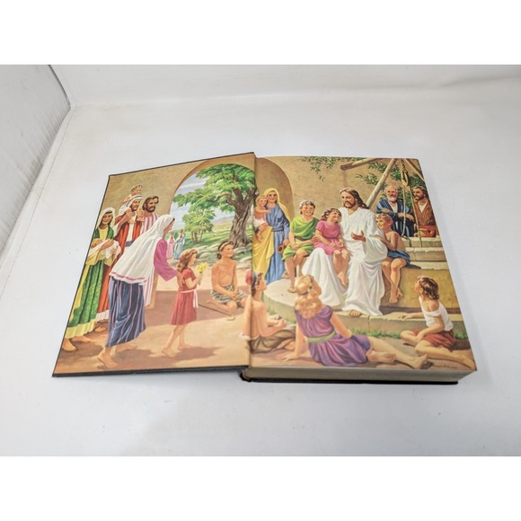 Vintage Golden Treasury of Bible Stories Arthur Spalding Hard Cover Book 1954 - Picture 5 of 16